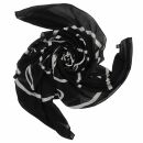 Cotton scarf - gothic pentagram Baphomet - black-white -...