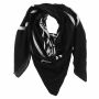 Sciarpa di cotone - Pentagramma gotico Baphomet - nero-bianco - foulard quadrato