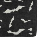 Sciarpa di cotone - pipistrelli gotici - nero-bianco - foulard quadrato