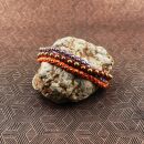 Gebündeltes Armband - Armschmuck - Tribal Makramee - Messing Glöckchen Perlen