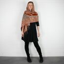 Oversized scarf - soft material - XXL cuddly scarf - embroidered - Paisley Flower