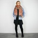 Oversized scarf - soft material - XXL cuddly scarf - embroidered - Paisley Flower