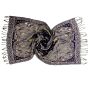 Bufanda extragrande - material suave - bufanda de peluche XXL - bordado - Paisley Leaf