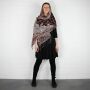 Oversized scarf - soft material - XXL cuddly scarf - embroidered - Paisley Leaf