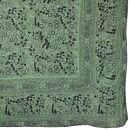 Sciarpa di cotone - Modello dallIndia 1 verde oliva nero 85x85 cm - foulard quadrato