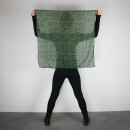 Sciarpa di cotone - Modello dallIndia 1 verde oliva nero 85x85 cm - foulard quadrato