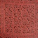 Cotton Scarf - Indian pattern 1 - red black 85x85 cm - squared kerchief