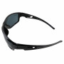 Schmale Sonnenbrille - Big Nic - Bikerbrille - 6,5x4 cm - schwarz