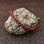 Armband - Armschmuck - Tribal Makramee - Messing Glöckchen farbige Perlen