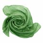 Baumwolltuch - grün - grasgrün Lurex silber - quadratisches Tuch
