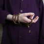 Cadena de oración - Cadena raktu mala - Cadena de meditación - Big Guru doble