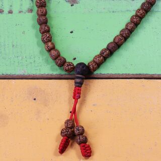 Prayer chain - Necklace - Raktu Mala chain - Meditation chain - Small Guru double