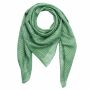 Cotton Scarf - green Lurex silver - squared kerchief