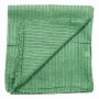 Cotton Scarf - green Lurex silver - squared kerchief