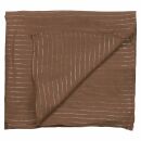 Cotton Scarf - brown - dark brown Lurex silver - squared kerchief