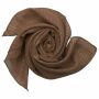 Cotton Scarf - brown - dark brown Lurex silver - squared kerchief