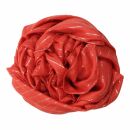 Sciarpa di cotone - rosso 2 - lurex argento - foulard quadrato