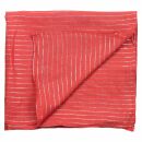 Baumwolltuch - rot 3 Lurex silber - quadratisches Tuch