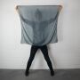 Baumwolltuch - grau - dunkelgrau Lurex mehrfarbig 2 - quadratisches Tuch