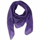 Cotton Scarf - Elephant - purple black - squared kerchief
