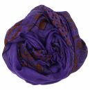 Sciarpa di cotone - elefante viola chiaro - rosso-nero - foulard quadrato