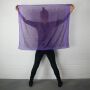 Sciarpa di cotone - elefante viola chiaro - rosso-nero - foulard quadrato