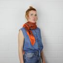 Cotton Scarf - Elephant - orange - blue-black - squared kerchief
