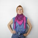 Sciarpa di cotone - Modello dallIndia 1 - magenta - foulard quadrato