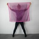 Cotton Scarf - Indian pattern 1 - magenta - squared kerchief