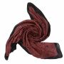 Sciarpa di cotone - Modello dallIndia 1 - bordeaux nero - foulard quadrato