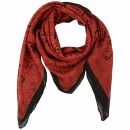 Cotton Scarf - Indian pattern 1 - red black - squared...