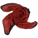 Sciarpa di cotone - Modello dallIndia 1 - rosso nero - foulard quadrato