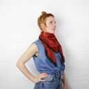 Sciarpa di cotone - Modello dallIndia 1 - rosso nero - foulard quadrato