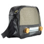 Shoulder bag - Radio - large wide black gold - Sling bag