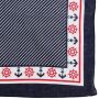 Bandana Tuch - gestreift - maritime Ornamente - blau-rot-weiß - quadratisches Kopftuch