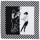 Pañuelo para la cabeza y el cuello - SKA - pareja de bailarines - hombre mujer - blanco y negro - Pañoleta - Bandana