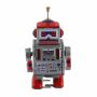 Robot giocattolo - Robot - piccolo robot - rosso argento - robot di latta
