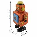 Robot - Robot de hojalata - robot pequeño - naranja - Juguete de lata