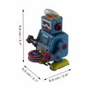 Robot - small robot with drum - blue - tin robot