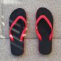 Sandali da bagno - ciabatte da bagno - nero-rosso - ciabatte infradito - Thailandia