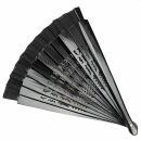 Fächer - Wedel - faltbarer Fächer - Handfächer - einfarbig - schwarz 02 groß
