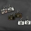 Ohrringe - Fotoapparat - Kamera 2 weiß