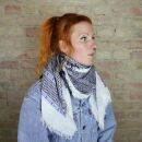 Scarf - with fringes - soft material - 70x190 cm - neckerchief