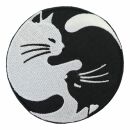 Aufnäher - Katze - Miezekatze - schwarz-weiß -...