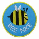 Aufnäher - Biene - Spruch Bee Nice - Patch