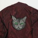 Parche XL - Cabeza de gato - ojos verdes - parche trasero