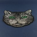 Parche XL - Cabeza de gato - ojos verdes - parche trasero
