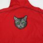 Patch XL - Cat head - eyes green - back patch
