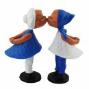 Muñecos magnéticos para besar - pareja para besar - azul blanco - retro clásico