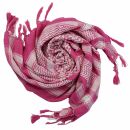 Kufiya - pink - white - Shemagh - Arafat scarf